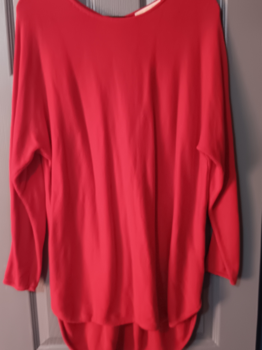Michael Kors Red Long Sleeve Sweater Tunic Top